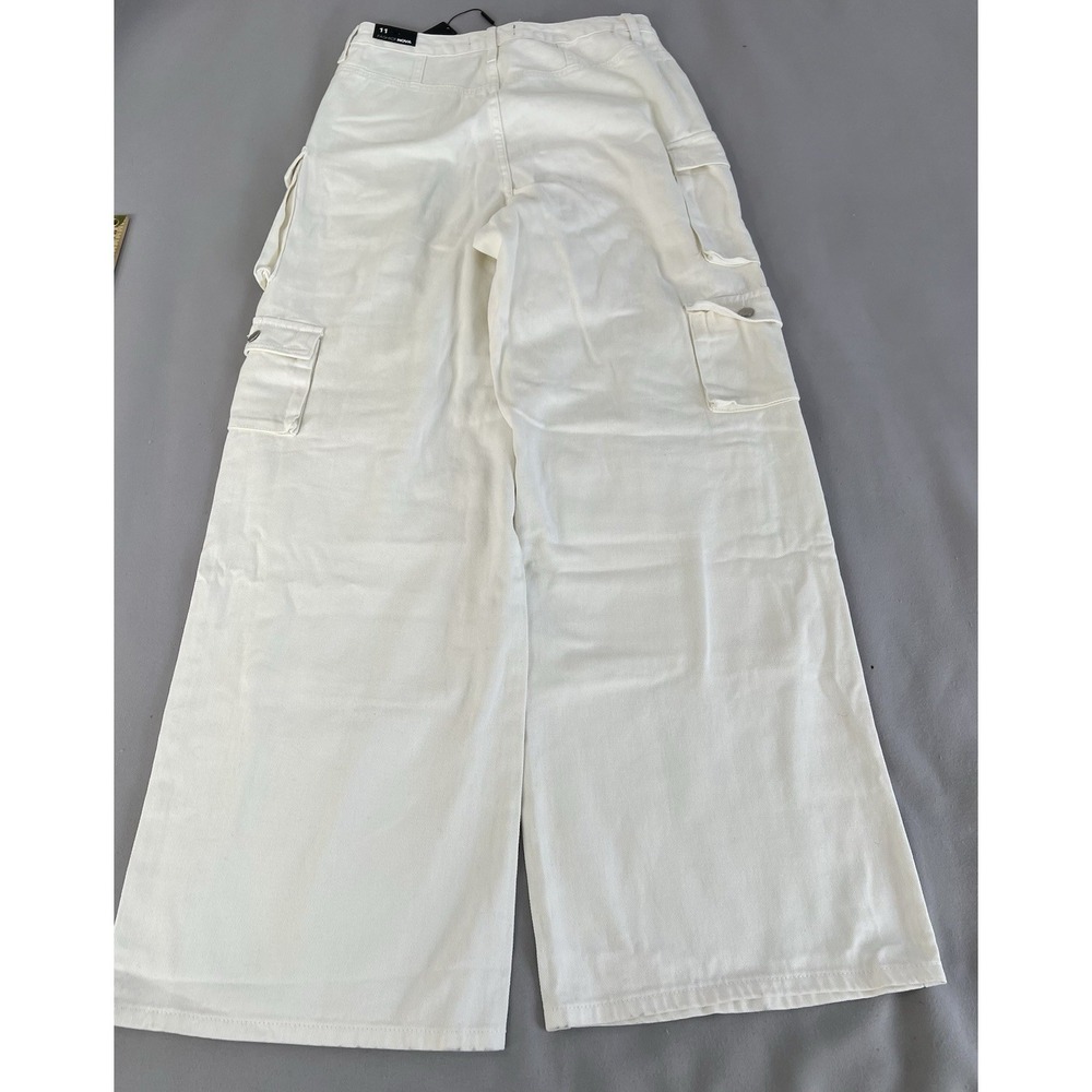 Fashion Nova‎ Jeans Pants Womens 11 Cargo Wide Leg Baggy Skater 90s Y2K New - Picture 9 of 11